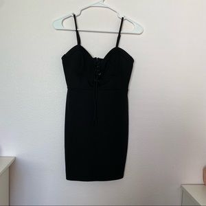 Forever21 black front lace dress